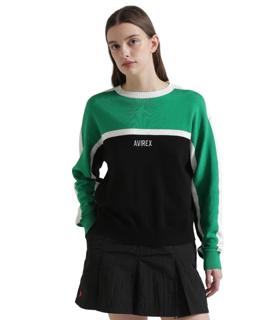AVIREX MULTI-TONE KNIT PULLOVER Women's F 010 Black 783-6140601