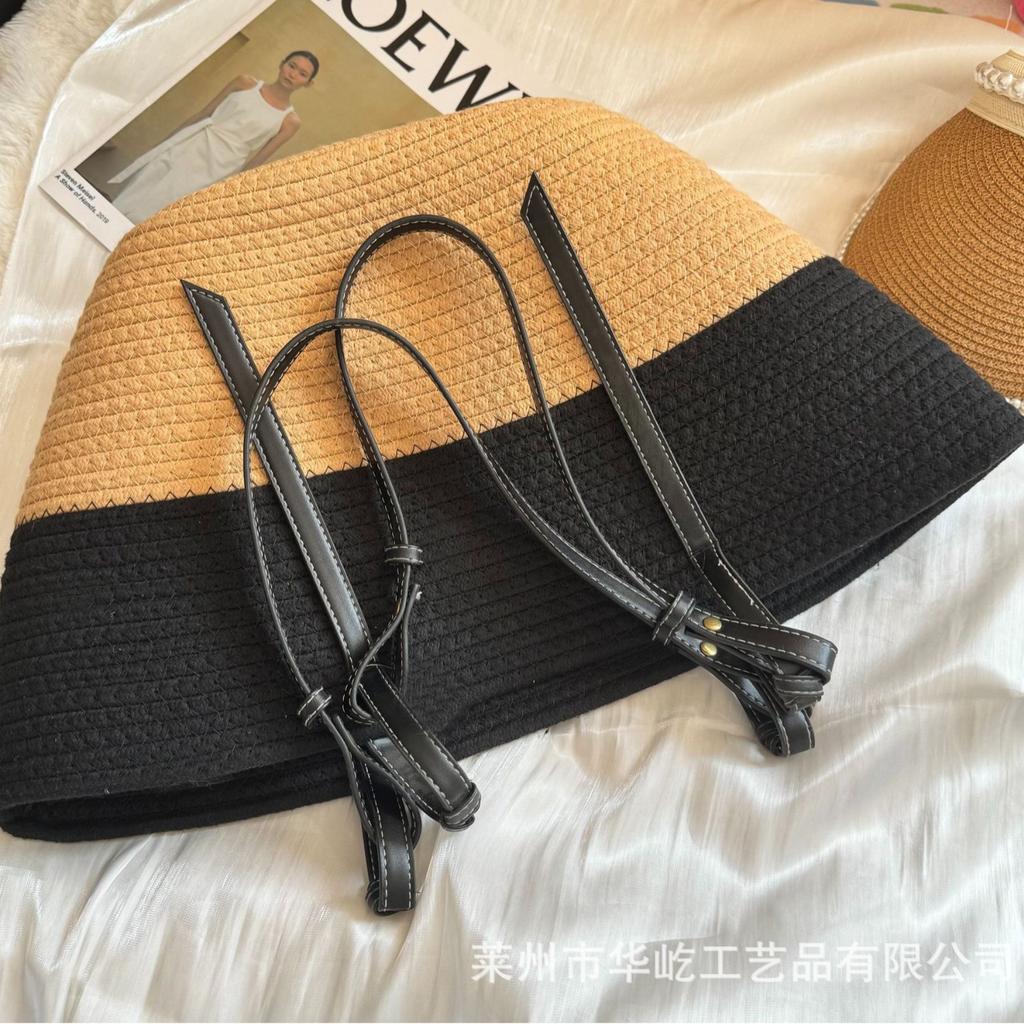 Large capacity woven bag women's woven bag beach new shoulder bag tote bag student fashion versatile woven bag