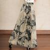 Women's Floral Print High Waist Wide Leg Pants – Flowy Palazzo Trousers (Size 27-33)