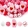 25/34PCS Valentine's Day Dwarf Silicone Bead Set, Perfect for DIY Handmade Crafts Such As Keychains, Necklaces, Bracelets, Etc