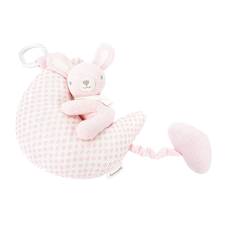 

Hanging Infant Soothing Toy Washable Cotton Mobile Rattle for Crib Stroller and Car Seat