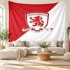 Middlesbrough FC Wandteppich, Weiches Stoff-Wandbehang, Dekorative Kulisse Für Schlafzimmer Heimwandkunst