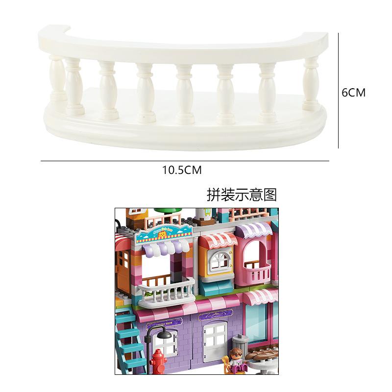 Big Particles Building Blocks Castle Scene Accessories Houses Roof Wall Compatible Large Bricks Educational Toys For Kids Gifts