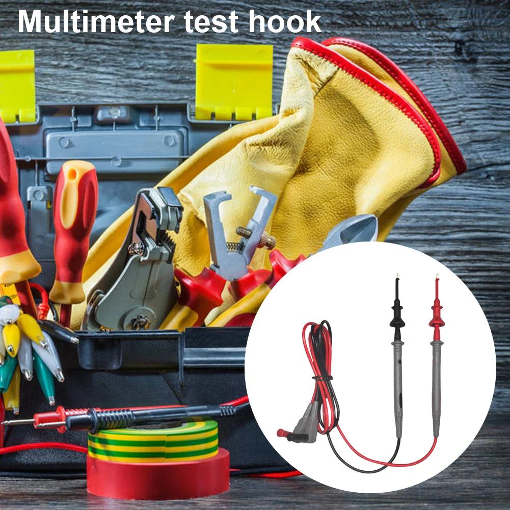 Multimeter Probe Hook 4mm Threaded Socket Smd Ic Clamp Spring Damage Test Gilding Threaded Telescopic Flexible Probe Hand Tools