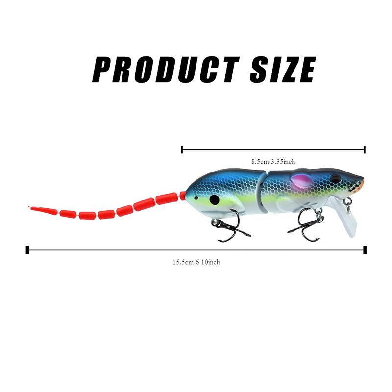 Mouse Lure Artificial Plastic Mouse Fishing Lure Swimbait Rat Pike Bass Minnow Floatingbaits Fishing Tackle Accessories