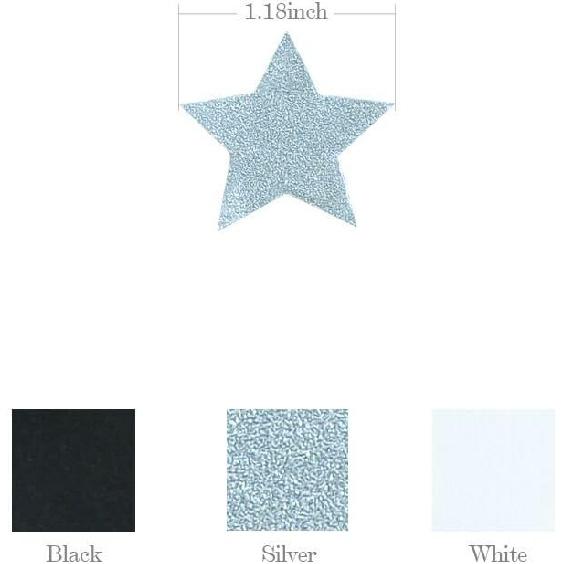 Black and White Glitter Silver Paper Twinkle Little Stars Confetti Wedding Birthday Theme Party Favors Table Scatter Decorations, 1.2 inch, 200pc