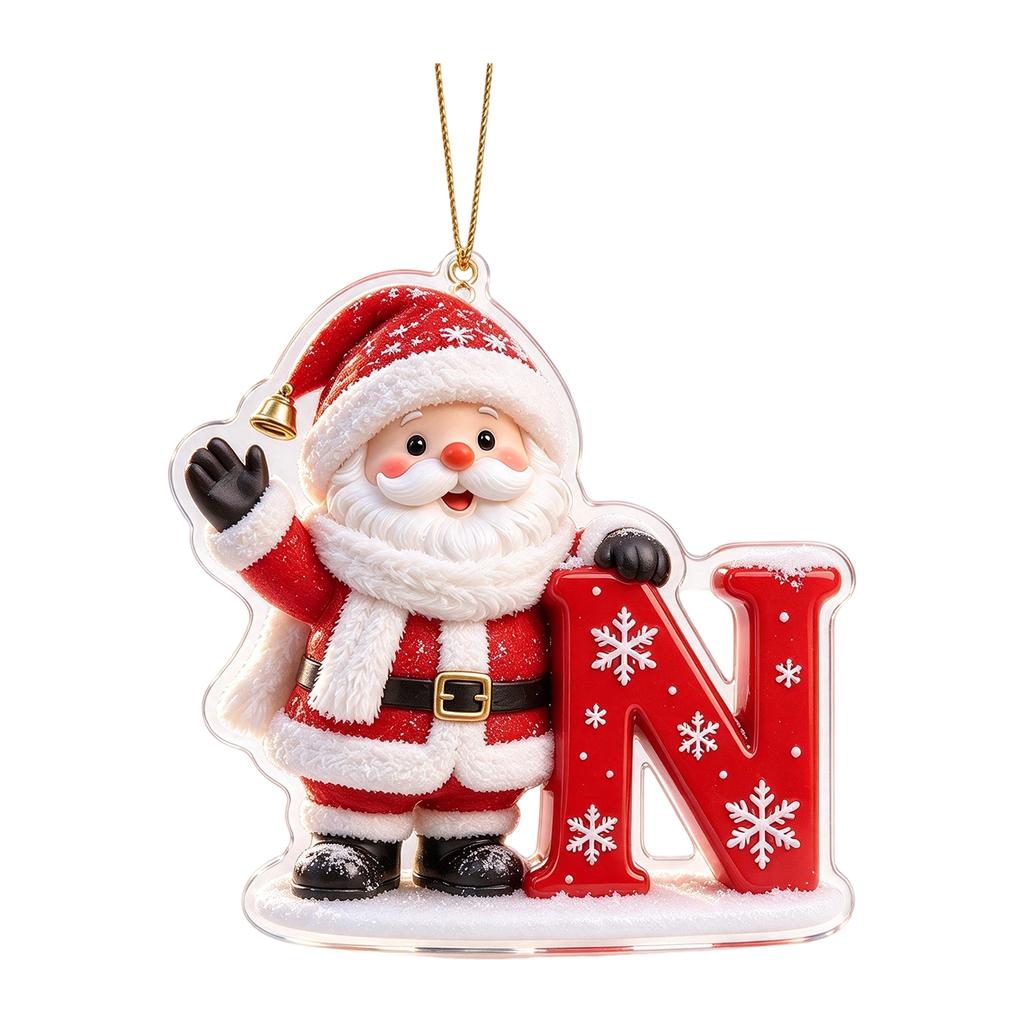 2D Acrylic Hanging Ornament with Theme Design for Christmas Tree Decor, Holiday Party Decoration and Gift