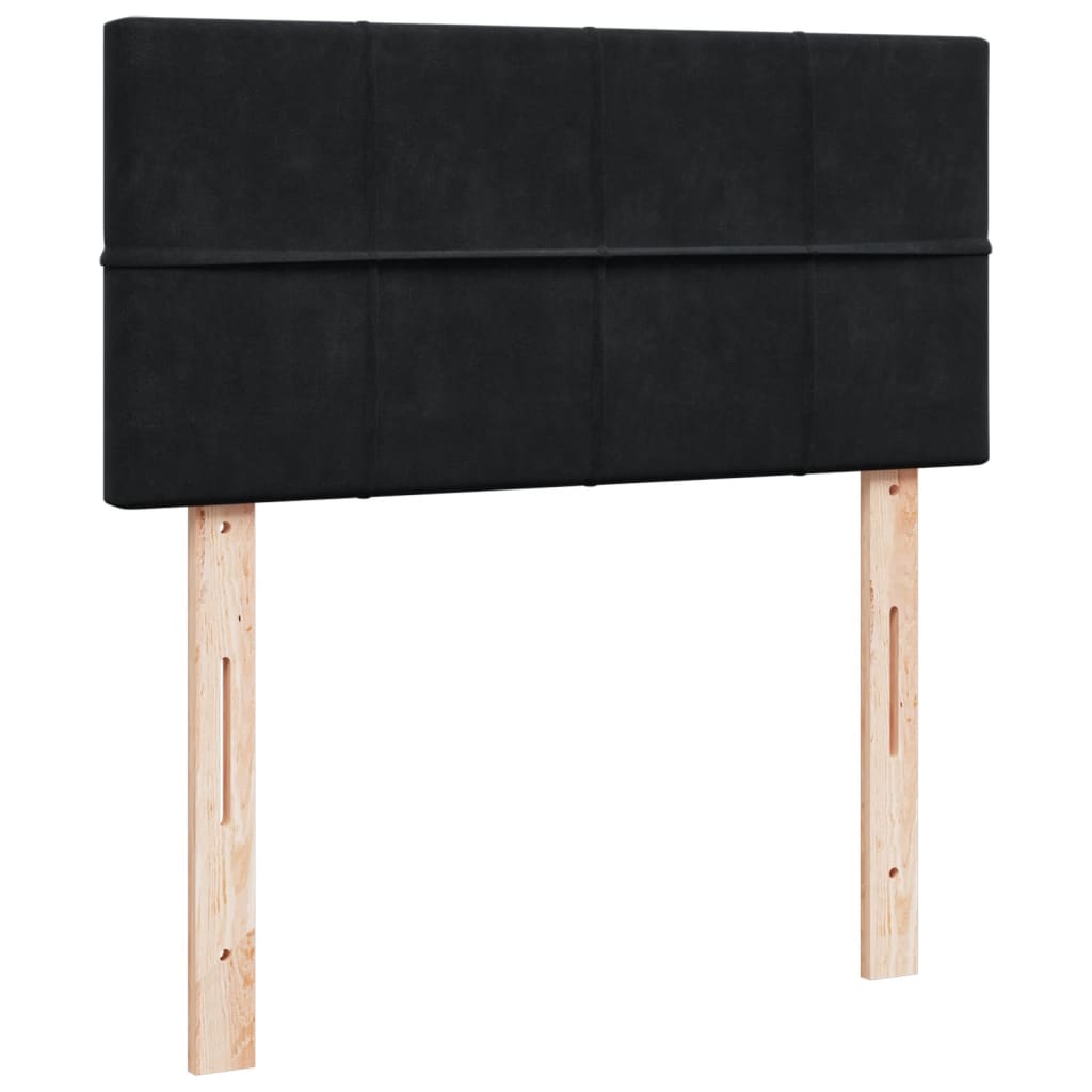 Box Spring Bed with Mattress Black 80x200 cm Velvet