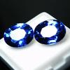 16.00 Carat Natural Sapphire Blue Oval Cut Pair CERTIFIED Loose Gemstone multiQ 00C