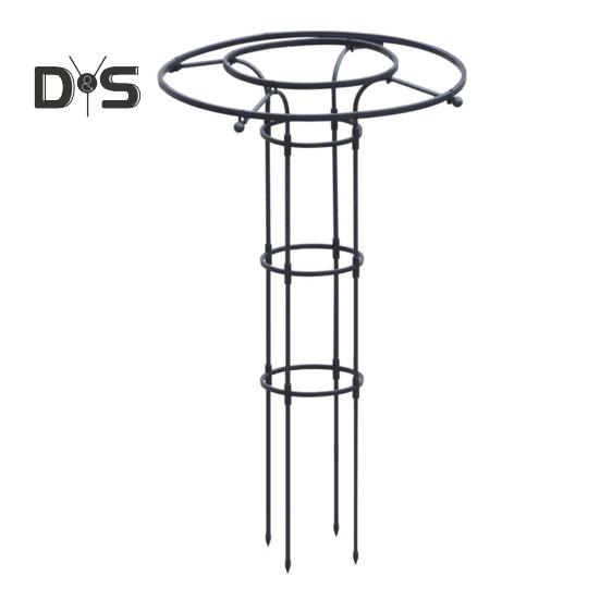 

Металлическая садовая решетка для вьющихся растений Зонтичная верхняя сетка Вертикальная опора для растений Лазательная рама для горшечных растений Вьющиеся цветы 120cm чёрный
