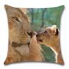 Animal Love Family Cushion Cover, Big Cat Decorative Home , Sofa Chair, Car Seat, Friend Bedroom Pillowcase, Gift for Kids