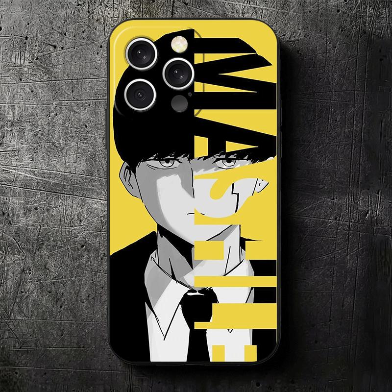 Mashle Magic And Muscles Anime Soft Phone Case for iPhone 16 16E 17 Air 15 Pro Max 14 Plus 13 Mini 11 12 7 Black Cover Back Shel