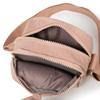 Compact Nylon Crossbody Bag with Double Zipper Closure Adjustable Strap Small Casual Purse for Daily Travel