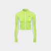 BARREL Women'S Motion Crop Zip-Up Rash Guard Apple Green (B4Swwcz004Agn)
