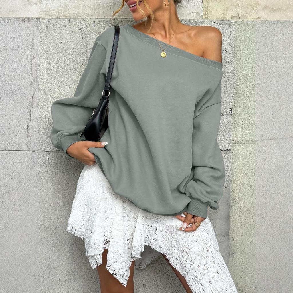 Women's Solid-color Fashionable Long-sleeved Top