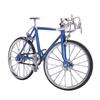 1:10 Mini Puppenhaus Fahrrad Legierung Miniatur Simuliertes Fahrrad Fahrzeugmodell Spielzeug Zubehör Hellblau