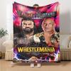 Wrestlemania Customize Text Blanket Throw Personalized Blanket Warmthful Decor Great for Bed Chair Bedding Home Decor for All Occasions