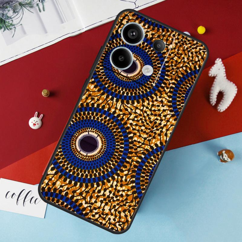 African Wax Pattern Fabric Case For Xiaomi Redmi Note 14 12 11 10 13 Pro 15 Pro Plus Redmi 15 14C 10C 12C 13C 15C Cover