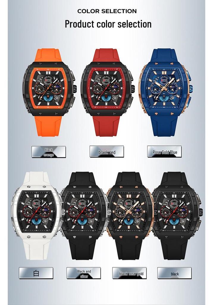 OFNS Men's Versatile Waterproof Quartz Sport Watch