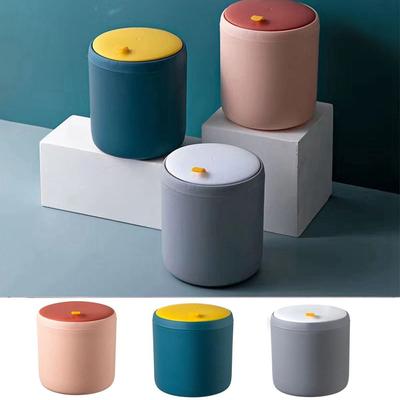 With Lid Waste Bin Plastic Press-Type Trash Can Dustbin Office