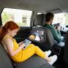 Kids Car Tray Laptop Holder Foldable Storage Rear Desk Table For Car Seat For Toddler Airplane Camping Long Ride Snack Time