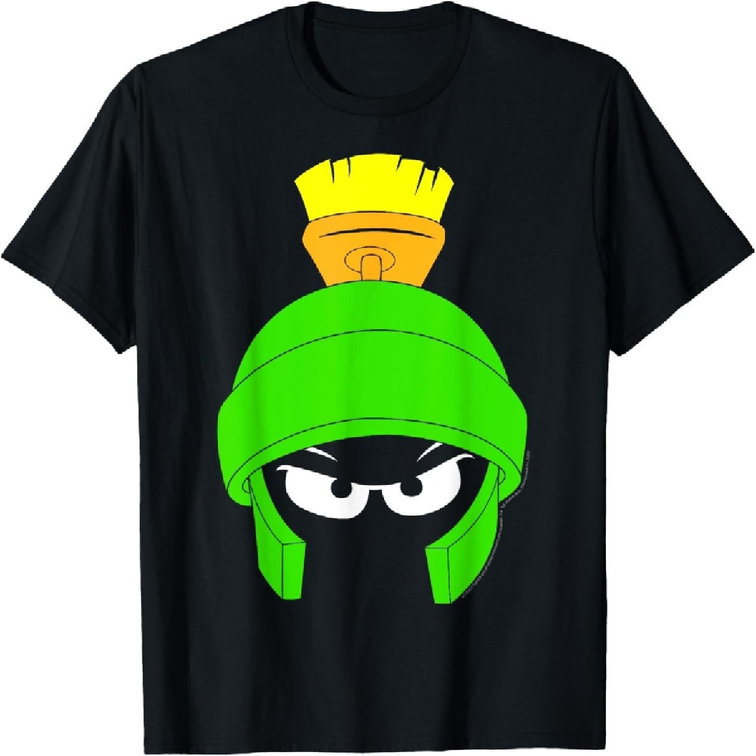 Looney Tunes Marvin The Martian Dark Big Face T-Shirt S