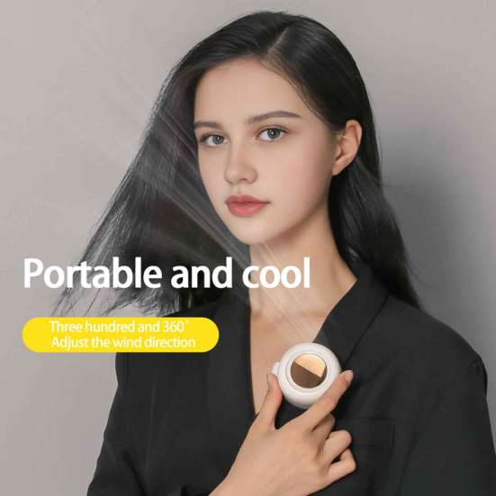 Personal Cooling Fan Strong Airflow Adjustable 3-speed Waist Fan Portable Silent Mini Bladeless Electric Fan