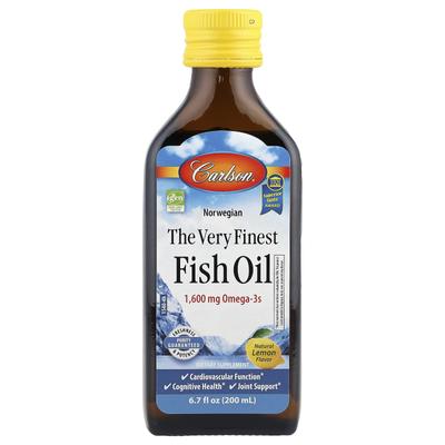 Norwegian, Premium Fish Oil, Natural Lemon Flavor, 1,600 Mg, 6.7 Fl Oz (200 Ml)