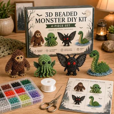 New Arrival Petite 3D Beaded Animal Craft Kit DIY Handmade Bead Art Set for Kids Adults