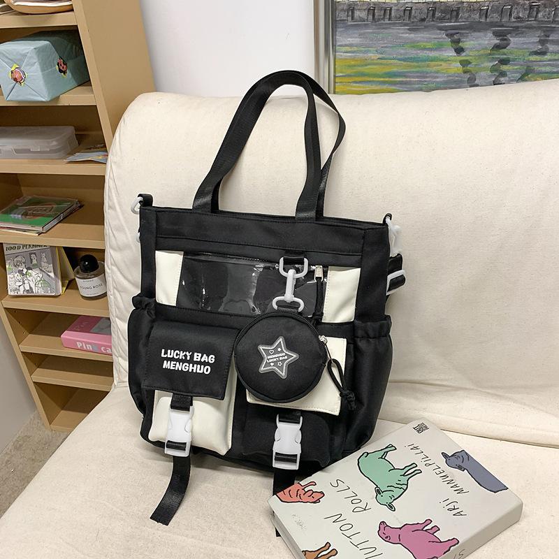 Stor kapasitet Videregående skoleelever Kvinne Koreansk Harajuku Veske Fritid Søt Smerteveske Ungdomsskole Ryggsekk Ryggsekk.