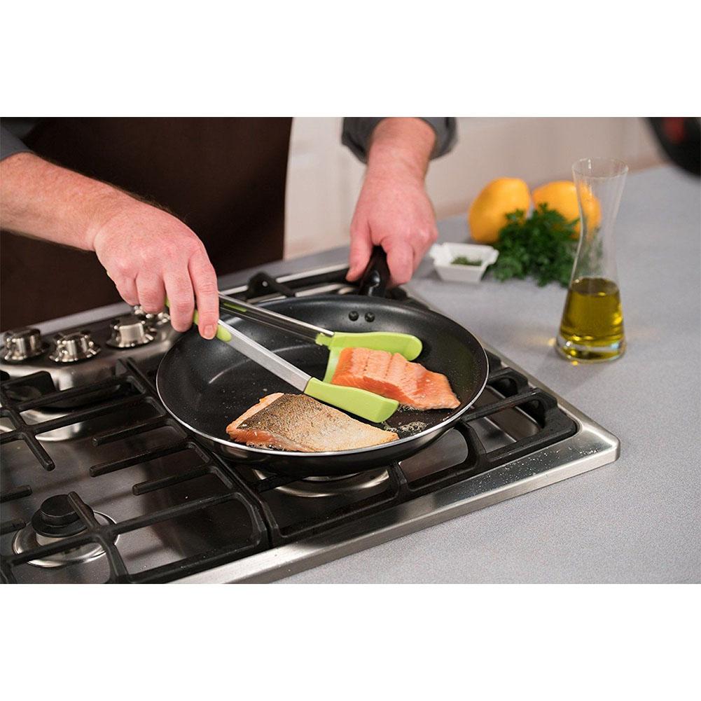 2 in 1  Non Stick Heat Resistance Kitchen Spatula and Tongs