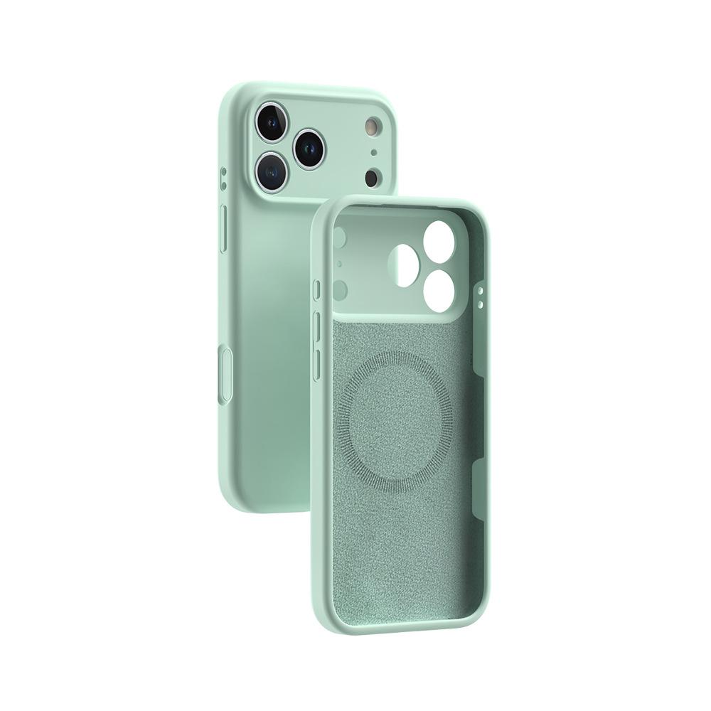 Applicable to iPhone17Pro liquid silicone mobile phone case Apple 17air magnetic suction integrated camera button case