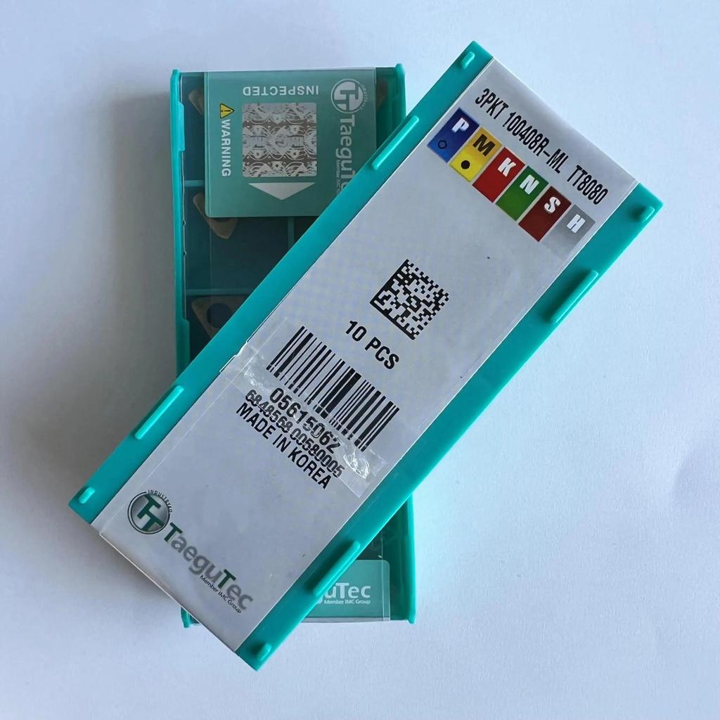 TaeguTec / 3PKT100408R-ML TT8080 /Original Genuine CNC Alloy Blade 10 PCS