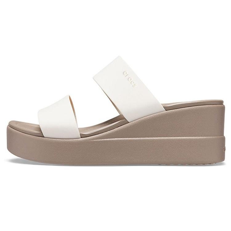 (WMNS) Crocs Brooklyn Lightweight Mushroom Gray Sandals Women s 206219-16T EU 39-40