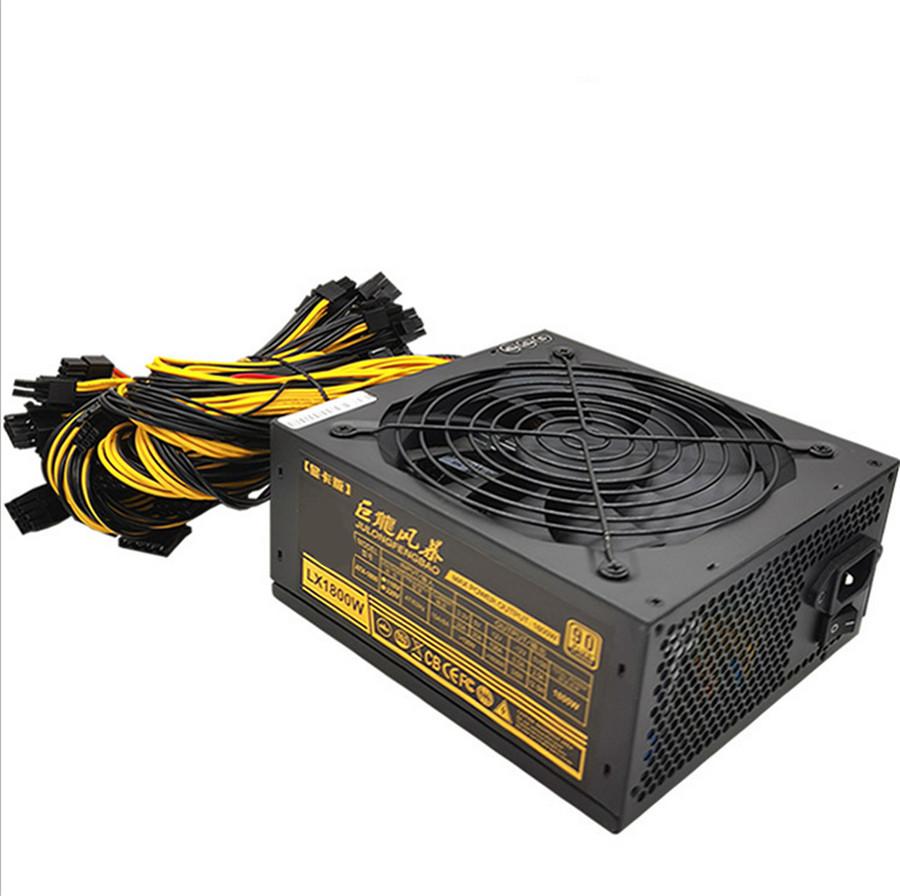 1800W Mining Modular Power Supply For Coin Mining Eight Graphic Cards
