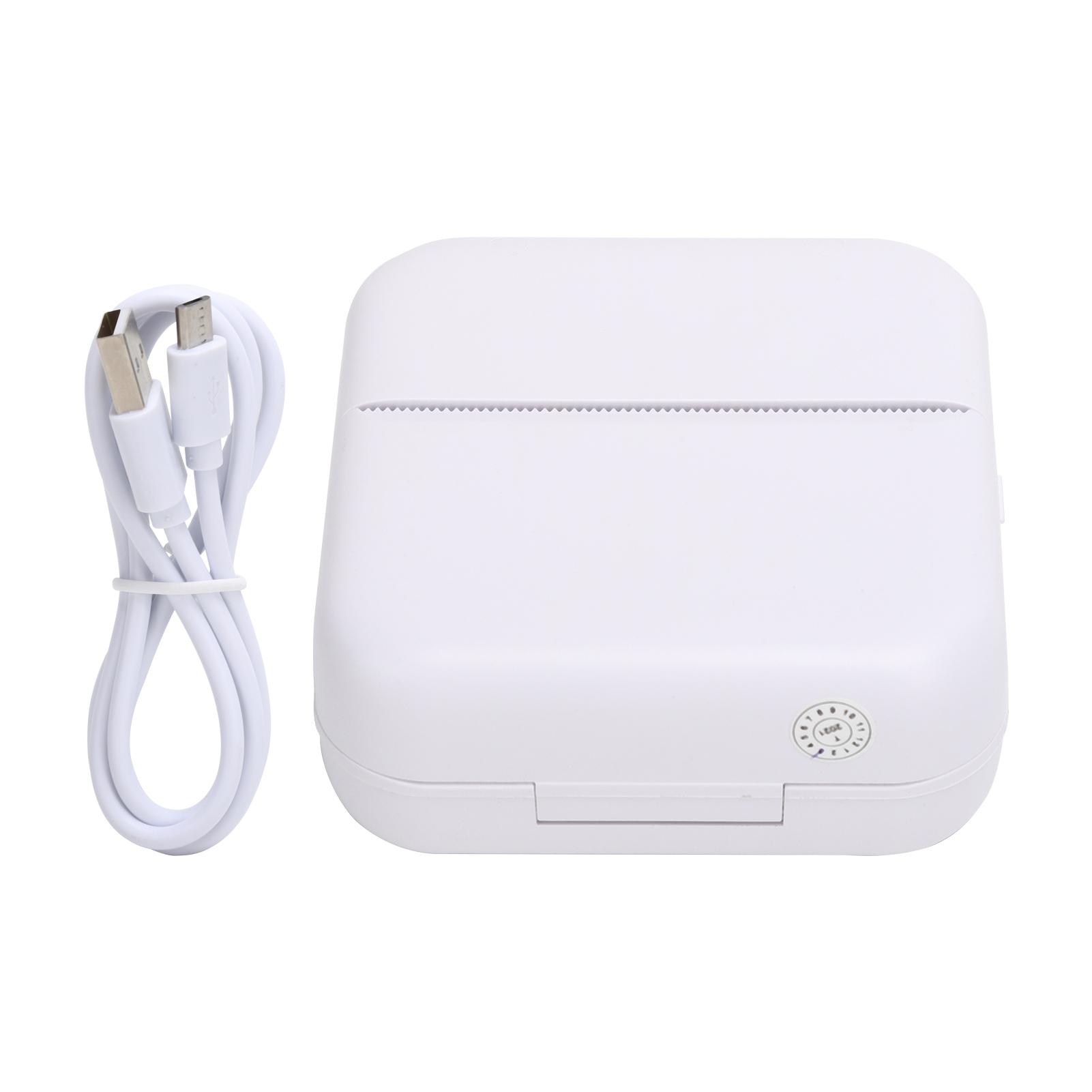 

Мини карманный принтер Inkless Wireless Bletooth портативный термобумага для фотоэтикеток MemoGreen розовый