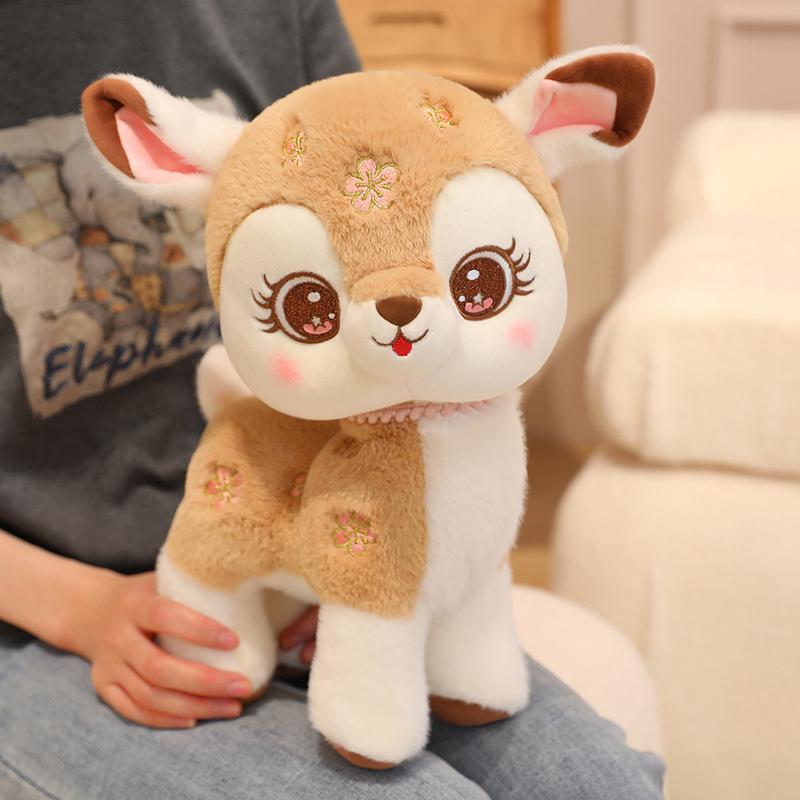 15-40Cm Cartoon Cute Christmas Deer Plush Toy Pendant Spotted Sika Deer Elk Plush Toy Pillow Home Decoration Gift For Children