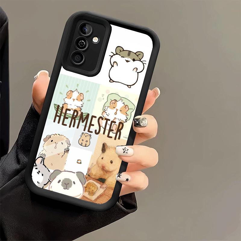Phone Case for Samsung Galaxy A17 A16 A15 A14 A13 Cartoon Cute Hamster A56 A36 A26 A55 A35 A25 A54 A34 A24 A53 A33 A23 A07 A06