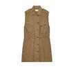 Spring and Summer New Women's Clothing Minimalist Style Single-Breasted Pocket with Sleeveless Lapel Short Dress 8197085
