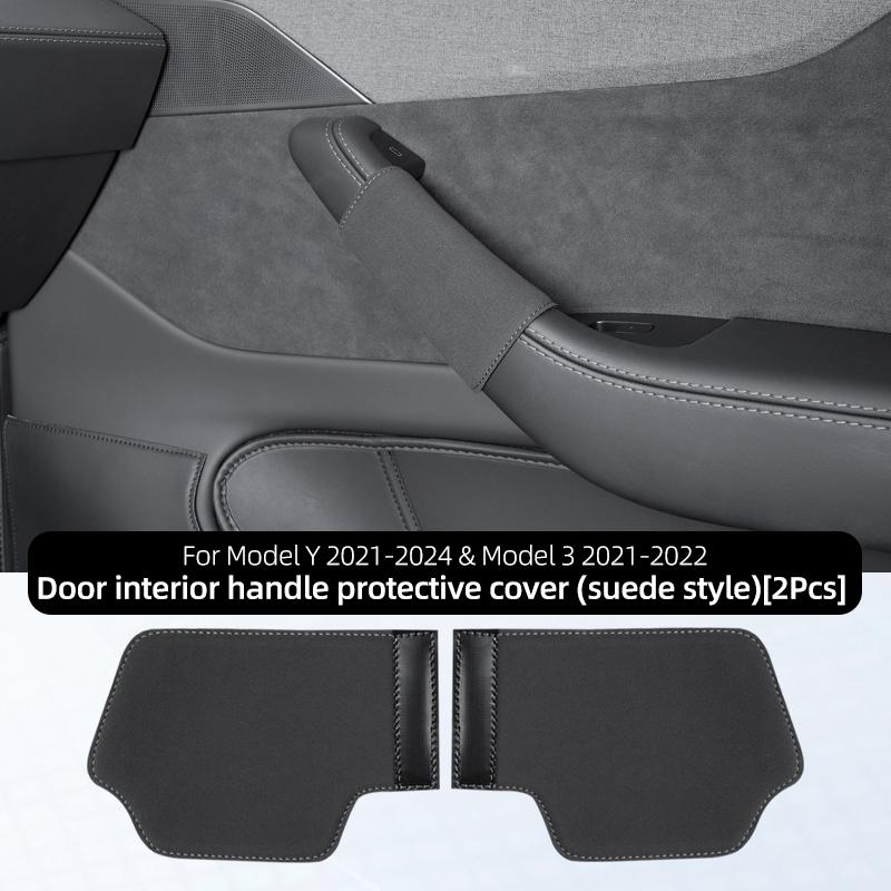 For Tesla Model Y Juniper/Model 3 Highland Interior Door Handle Protective Cover, Car Handle Protective Cover Accessories