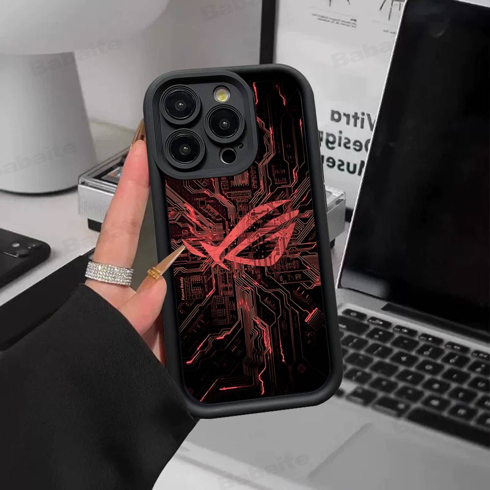 A-AsuS-S R-ROG LOGO Handyhülle Für IPhone 17 16 15 14 13 12 11 Pro Max Mini Plus Weiche TPU Rückseite