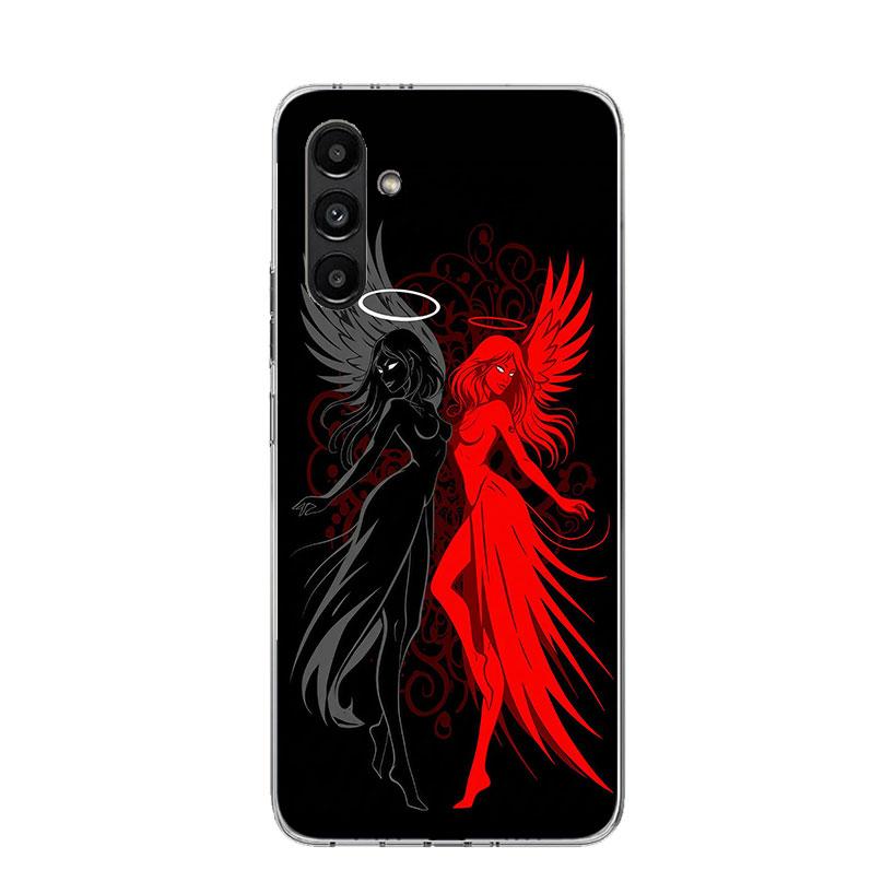 Angel Wings Devil Bad Phone Case For Samsung Galaxy A17 A16 A14 A15 A13 A57 A56 A54 A55 A53 A37 A36 A34 A35 A33 A26 A24 A25 A23