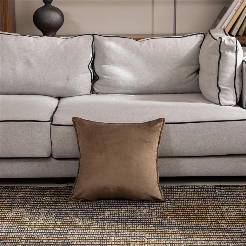 45X45CM Brown Throw Pillow Cover Simple Versatile Stamping Waist Cushion Cover Decor Home Decorative Pillowcase