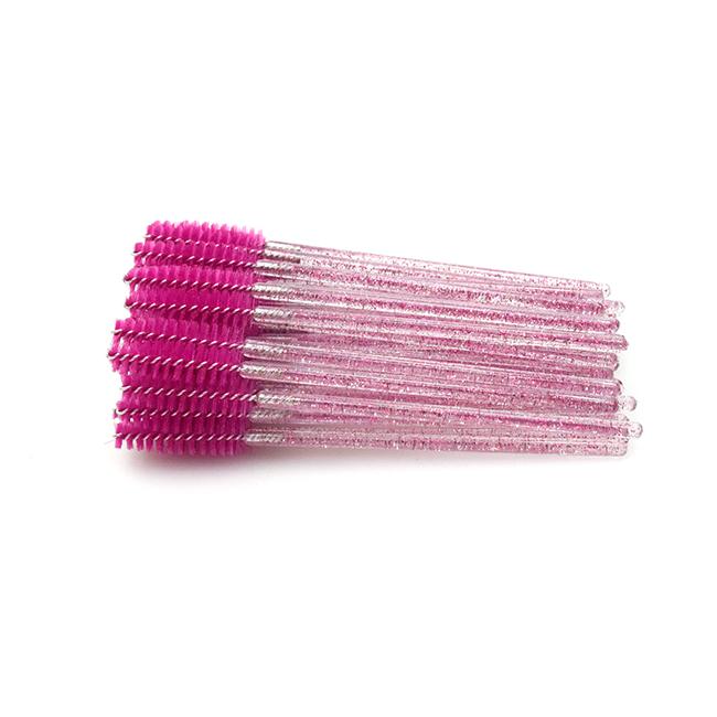 Disposable Mascara Wand Custom Crystal Disposable Mascara Lash Brush and Spoolies Lash Brushes