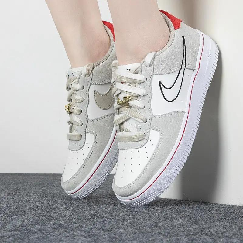 Air Force 1 LV8 S50 GS 'Light Stone University Red' Sneakers DB1561-100