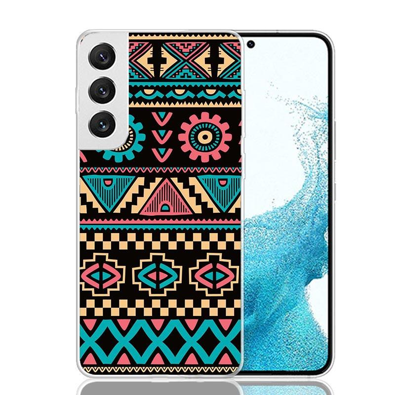 African Style Fabric Pattern Phone Case For Samsung Galaxy S26 S25 Edge S24 S23 FE S22 Ultra S21 Plus S20 + Fundas Cover Coque G