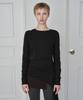 Simeteuligpeosenteu Knotted Layered Long Sleeve / Black