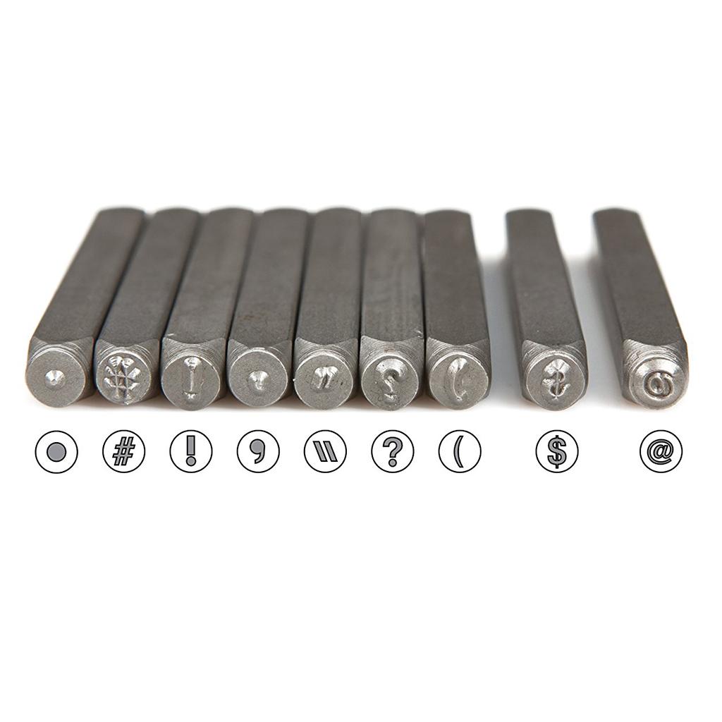 Metal Stamp Numbers and Punctuation Tool Set Carbon Steel Die for Custom Engraving Metal Crafts and Repairs