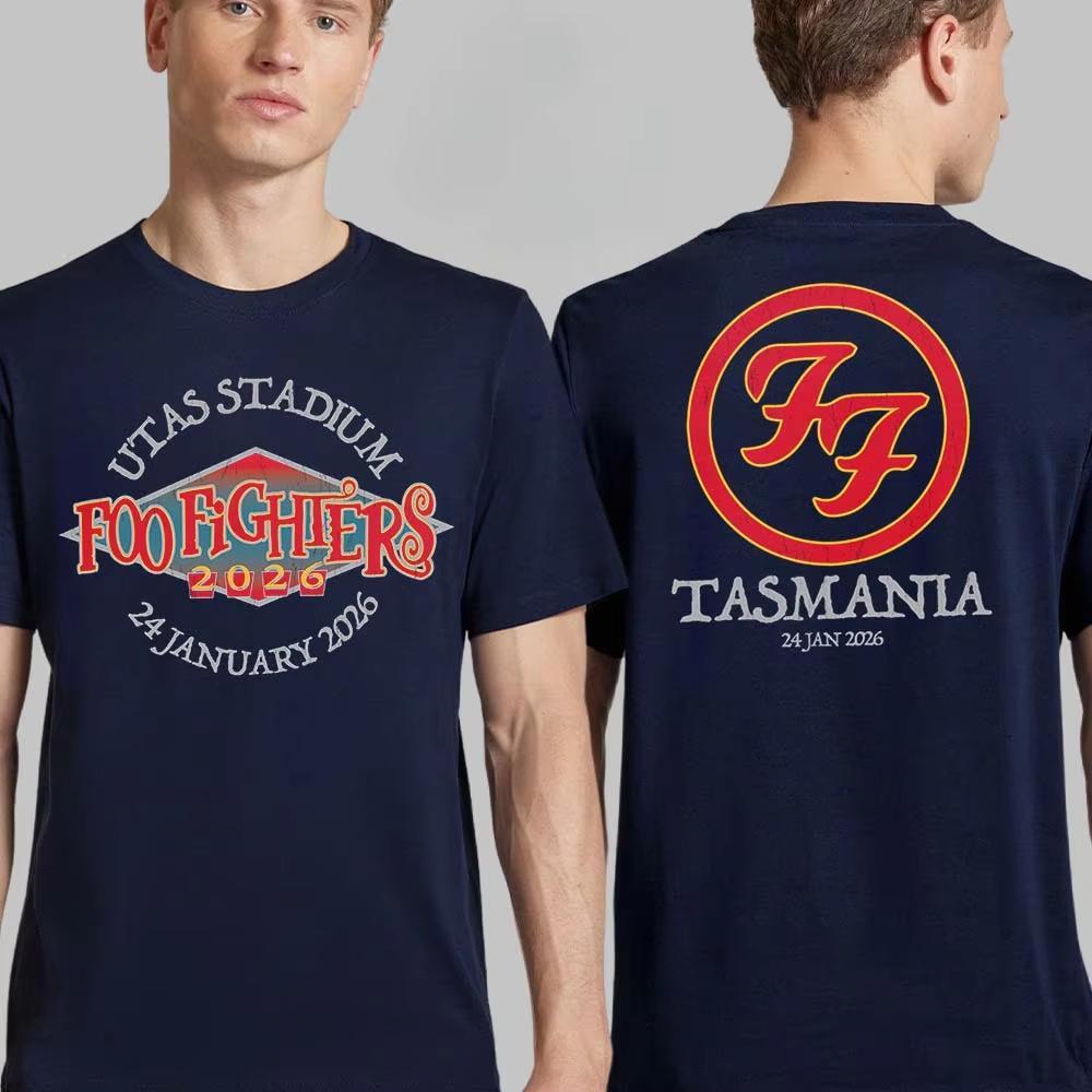 2026 Retro Foo Fighters Cotton Band Shirt Unisex Summer Short Sleeve Fashion Brand Tee Luxury Casual Vintage Tshirt Ins Y2k