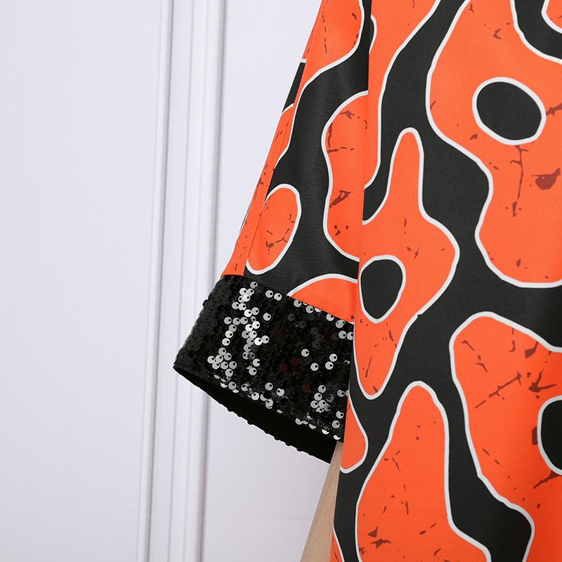 Plus Size Summer Women Round Neck Half Sleeve Print Ruffled Long Maxi Kaftan Dresses